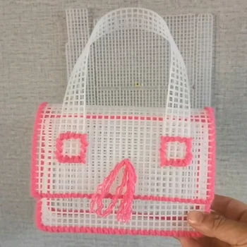 1 комплект резиновой/пластиковой сетки, решетчатая пластина для изготовления сумки своими руками, вспомогательное плетение, Шитье, вышивка, Вязаный предмет, тканая сумка ручной работы, Новая