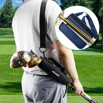 1 шт. Легкая нейлоновая сумка для клюшки для гольфа, портативная сумка для тренировок по гольфу с регулируемыми плечевыми ремнями, сумка для тренировок на тренировочном поле