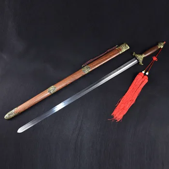 101-сантиметровый китайский меч кунг-фу, меч для самообороны из нержавеющей стали, интегрированное упражнение с мечом тайцзи, боевые искусства, утренний меч