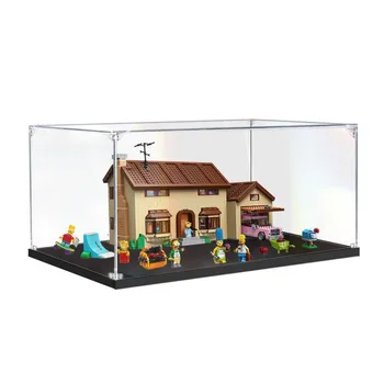 2 мм 3 мм Витрина Для Lego 71006 Kwik-E-Mart House Blocks 50x30x25 см Ящик Для Хранения Строительных Кирпичей Без Модели