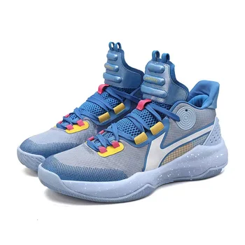 2022 Мужская баскетбольная обувь среднего кроя, амортизирующий дизайн, Носимая спортивная обувь с карбоновой пластиной на подошве, тренажер для женщин, лето