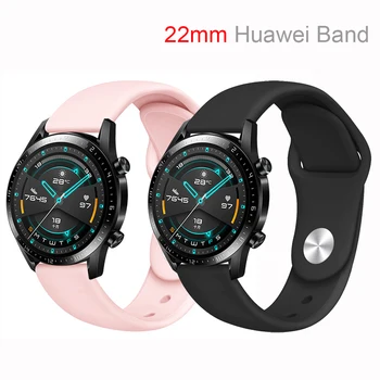 22 мм Мягкая Силиконовая Петля Для Huawei Watch GT 2 3 Pro 46 мм Бегунок GT 2e 3 SE Браслет Ремешок Для Huawei Watch 4 3 Pro Buds