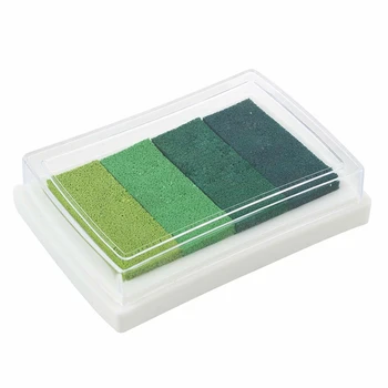 2X Inkpad Craft Мультиградиентный зеленый 4 цвета Чернильный штемпель на масляной основе