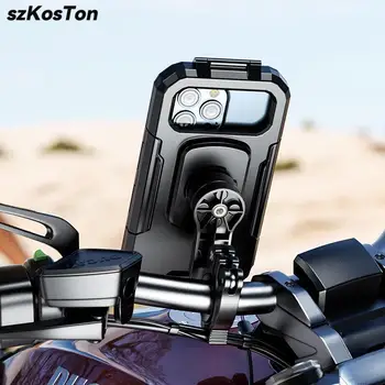 360 Универсальный держатель для велосипедного телефона, держатель для велосипеда, мотоцикла, подставка для мобильного телефона с диагональю 5,5-6,8 дюймов, Противоударный кронштейн, зажим для GPS