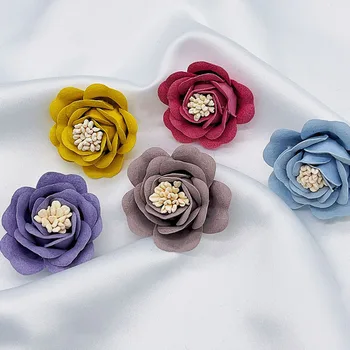 50шт 4 см Искусственных цветочных головок в корейском стиле, Шелковое украшение для вечеринки 
