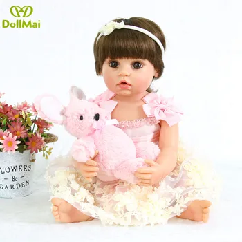 Bebe Reborn 56 см полный виниловый силикон reborn baby girl куклы для малышей детский подарок очаровательные игрушки-куклы подарок водонепроницаемый