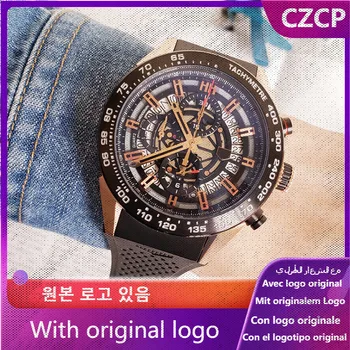 CZCP мужские водонепроницаемые кварцевые часы из нержавеющей стали 904L 46 мм -бирка
