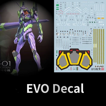 EVO Decal E-EVA01 для Evangelion Unit-01 DX Комплект Транспортной Платформы Мобильный Костюм Флуоресцентные Водные Наклейки для Модели Хобби DIY
