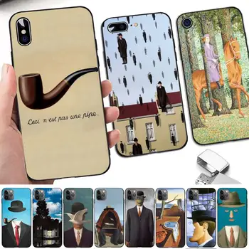 FHNBLJ Art Rene Magritte Чехол для телефона iPhone 11 12 13 mini pro XS MAX 8 7 6 6S Plus X 5S SE 2020 XR case