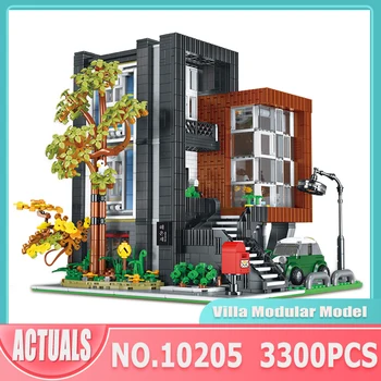 MOC Toys HEA-ON-JEA Вилла Модульная Модель 10205 City Expert Вид на Улицу Архитектура Дома Строительные Блоки Кирпич Детские Подарки