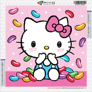 Sanrio Diamond Painting Hello Kitty, Новая коллекция 2023, полная алмазная мозаика, 5D, Наборы для вышивки крестом 