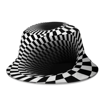 Secret Loft Illusion 3D Шляпа-ведро с отверстиями Для женщин, мужчин, подростков, Складные Рыбацкие шляпы, Панама, Уличная одежда