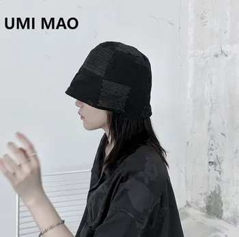 UMI MAO Niche Yamamoto Темная Шляпа-Ведро Серии Abstinence Из Тонкого Хлопчатобумажного Льна Японский Зонт Basin Fisherman Hats Femme