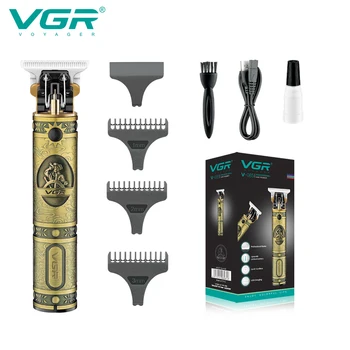 VGR Vintage T9 Триммер для мужчин, Триммер для бороды, Машинка для стрижки волос, Профессиональная парикмахерская Беспроводная перезаряжаемая V-085