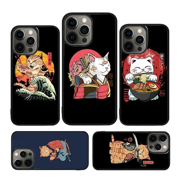 Аниме-Чехол Neko Ramen Japan Cat Для iPhone 15 SE 2020 XR X XS Max 6S 7 8 Plus 12 13 Mini 11 12 13 14 Pro Max Чехол-Бампер