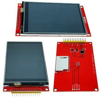 Бесплатная Доставка 3,2-дюймовый TFT ЖК-дисплей с сенсорной панелью ILI9341 драйвер широкий угол обзора 320240 4-проводной SPI последовательный порт PCB adapt