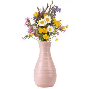 Ваза для цветов в скандинавском стиле, современная ваза, белая, розовая, голубая Пластиковая ваза, креативный свадебный декор для живых цветов, украшения из сухоцветов.