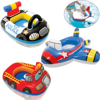 Детское надувное кольцо для плавания, Летний бассейн, детский поплавок, круг в форме автомобиля, сиденье для водных развлечений, Лодка, игрушка для бассейна для малышей
