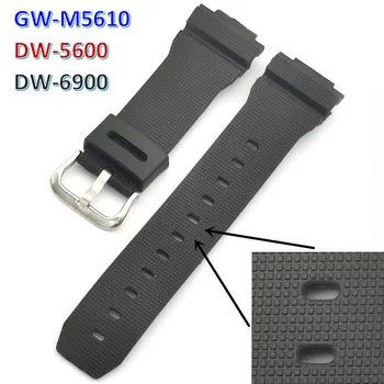 Для Casio GW-M5610 DW-5600 DW-6900 Смарт-браслет Ремешок Для часов Силиконовый ремешок DW5600 DW6900 Замена Ремешка для часов 16 мм
