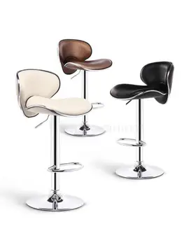 Европейский роскошный барный стул с подъемником, передний барный стул, современный минималистичный барный стул, барный стул с высокой спинкой, Табурет