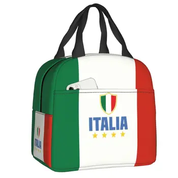 Женская сумка для ланча с флагом Италии, итальянский патриотический Многоразовый холодильник, термоизолированный ланч-бокс для работы, школы, пакетов с едой для пикника