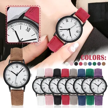 Женские часы с кварцевым циферблатом, цифровые часы с матовым элегантным кожаным ремешком, водонепроницаемые наручные часы для деловых леди и девушек