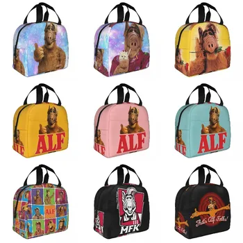 Инопланетная форма жизни ALF Meme Collage Термоизолированная сумка для ланча Женская Портативная сумка для ланча для хранения продуктов на открытом воздухе