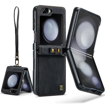 Кожаный защитный чехол от пыли для Samsung Galaxy Z Flip 5, Flip5, Flip4, Flip 4, Zflip5, противоударный чехол, сумка на ремешке для телефона