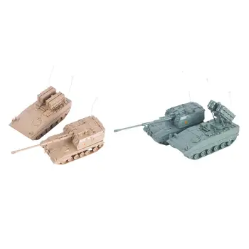 Коллекция моделей танков в масштабе 2шт 1:72, наборы миниатюрных моделей зданий для мальчиков, Сувениры для вечеринок, Настольная сцена, Декор столешницы для девочек.