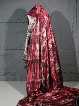 Красный кирпич, трехмерная, довольно широкая текстура, Жаккардовая ткань в китайском стиле, юбка из ткани Чонсам, Дизайнерские ткани