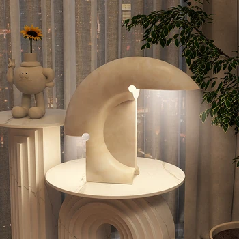 Кремовая лампа для гостиной, Дизайнерское Индивидуальное творческое художественное оформление, настольная лампа для прикроватной тумбочки в спальне