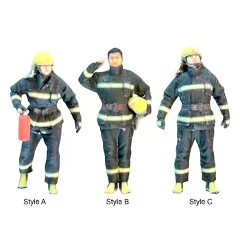 Миниатюрные фигурки пожарных 1:64, модели поездов, фигурки людей для сцены своими руками
