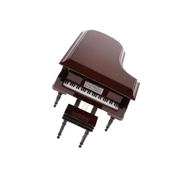 Модель мини-пианино, Декоративное дерево + пластик для украшения на День рождения, игровой набор, Черный
