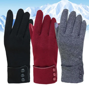 Модные женские перчатки с сенсорным экраном для телефона, теплые ветрозащитные перчатки для спорта на открытом воздухе
