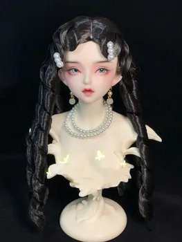 Модные кукольные волосы, Китайская Республика, женский кудрявый парик для укладки в винтажном стиле ， Римские рулоны ручной работы