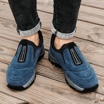 Мужская обувь для альпинизма Осенние мужские кроссовки Уличная противоскользящая дышащая спортивная обувь Легкая походная джинсовая обувь