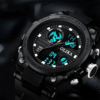 Мужские многофункциональные цифровые наручные часы Для занятий спортом на открытом воздухе, Электронные часы из нержавеющей стали, Модные водонепроницаемые мужские часы
