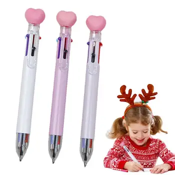 Мультяшная шариковая ручка, 6 цветных гелевых ручек с милыми животными, 0,5 мм, ручки для животных, облегчающие беспокойство, шариковые ручки для детей