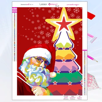 Набор для рисования бриллиантами Мультфильм Доброжелательный Санта Клаус Рождественские Каникулы Полный Горный Хрусталь Мозаика Наборы для Вышивания Подарок для домашнего декора
