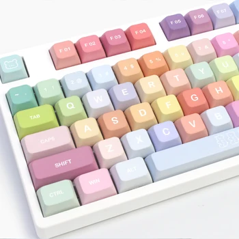 Набор колпачков для ключей Candy с пятисторонней сублимацией краски XDA Profile 133 клавиши для настройки механической клавиатуры Симпатичные колпачки для клавиш