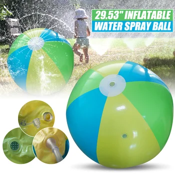 Надувной пляжный мяч для распыления воды Диаметром 75 см, Летняя Спортивная игра на открытом воздухе, Детская Разбрызгивающая игрушка