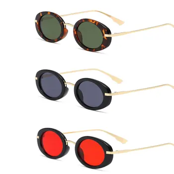 Новые ретро-овальные солнцезащитные очки Для женщин и мужчин Модного бренда Desginer, панк-солнцезащитные очки, Летние Очки для вождения в маленькой оправе.
