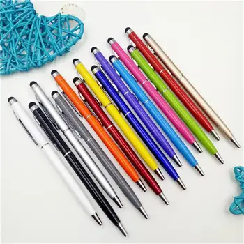 Новые шариковые ручки с металлическим емкостным сенсорным экраном с индивидуальным логотипом, многофункциональная цветная подарочная ручка, канцелярские принадлежности ручной работы