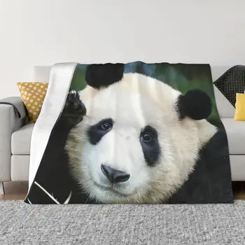 Одеяло Fubao Aibao Panda Fu Bao Легкое Дышащее Фланелевое Покрывало с защитой от скатывания для прочного и Долговечного декора комнаты