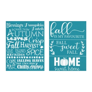 Осенние тыквенные буквы, самоклеящийся трафарет для шелкотрафаретной печати, сетчатые вставки для сумки из ткани для подушек 