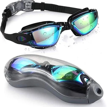 Очки для плавания для взрослых водонепроницаемые противотуманные очки для плавания с силиконовым новым покрытием очки для плавания