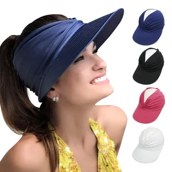 Пляжная солнцезащитная шляпа, женская весенне-летняя новая шляпа, солнцезащитная шляпа, женская спортивная шляпа на открытом воздухе, пустой цилиндр.
