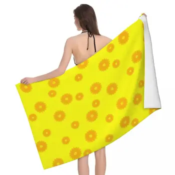 Пляжные полотенца серии Chrysanthemum, Полотенца для бассейна, пляжные полотенца из микрофибры без песка, быстросохнущие легкие банные полотенца для плавания