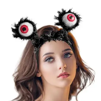 Повязка на голову на Хэллоуин, пугающая светодиодная глазная мышь, Аксессуары для волос на Хэллоуин, Милая повязка на голову, головной убор для тематической вечеринки, повязка на голову на Хэллоуин