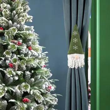 Рождественские подхваты для штор, Регулируемые подхваты для штор в виде рождественского Гнома, Многофункциональная драпировка для комнаты на Рождество